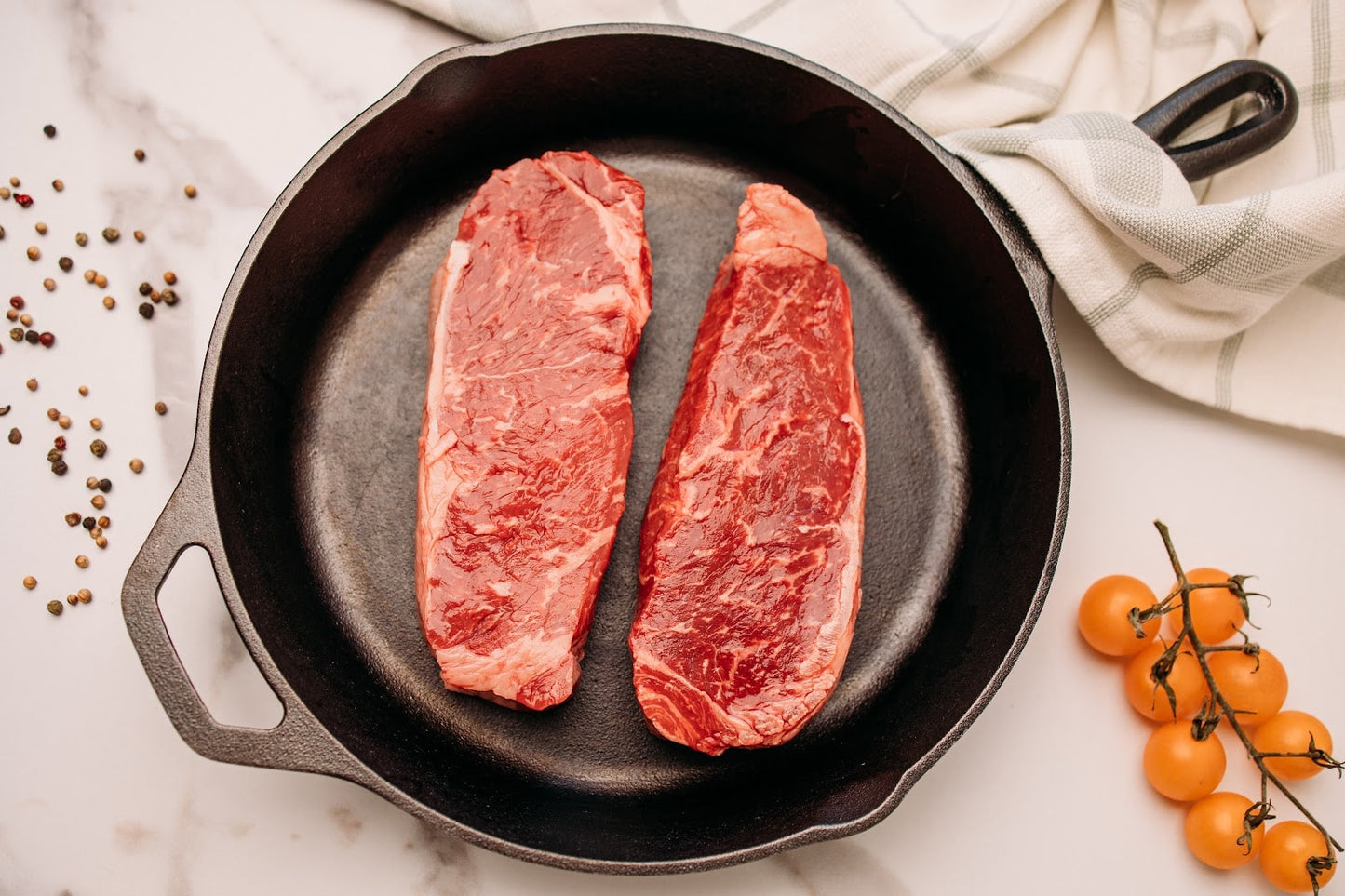 NY strip, USDA Choice - 2x 10 oz steaks