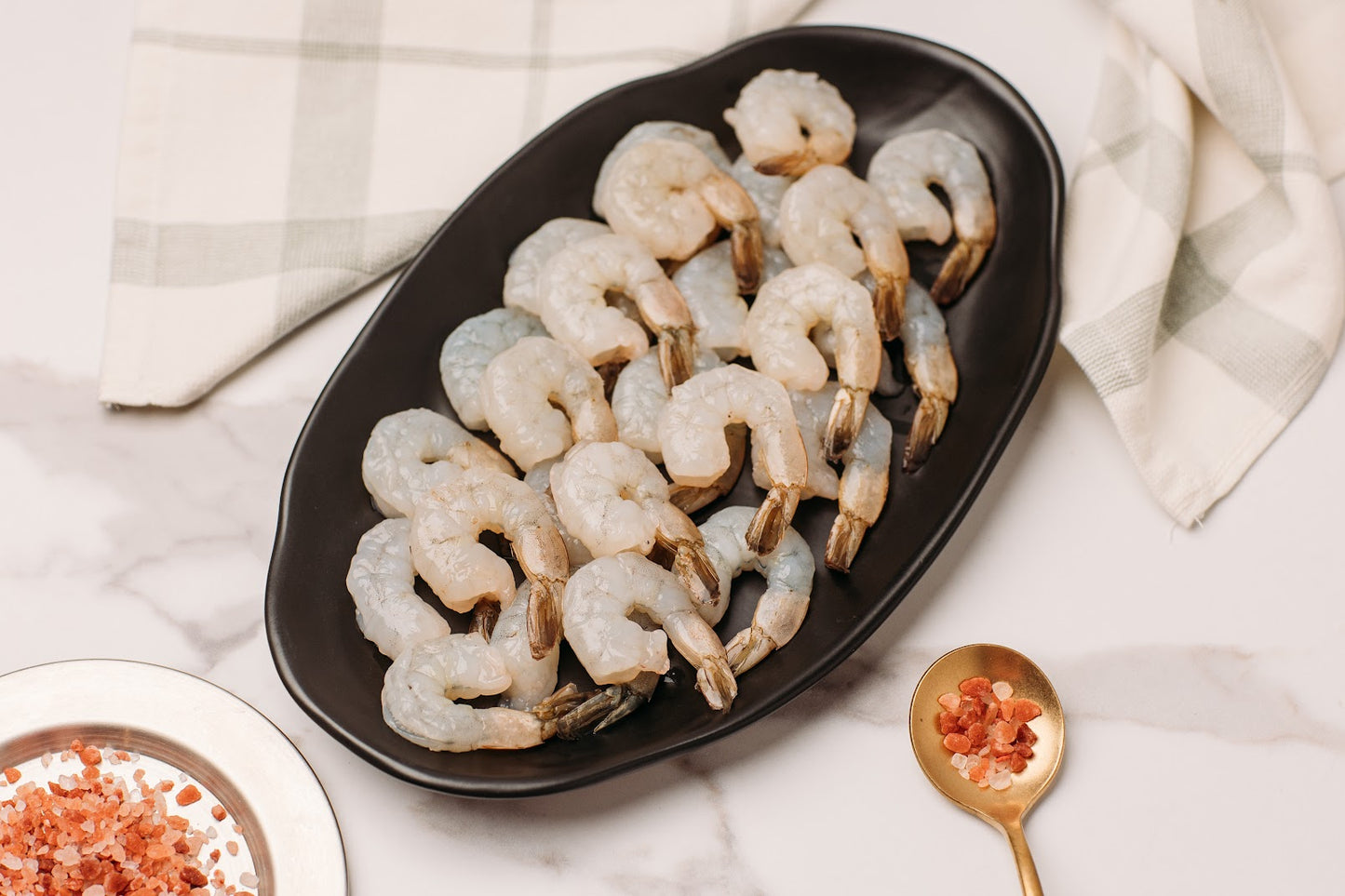 Tail-on peeled and deveined shrimp